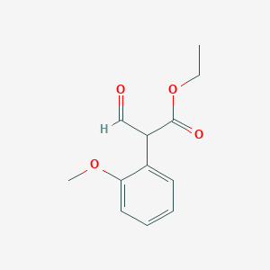 molecular formula C12H14O4 B8340061 Ethyl 2-(2-methoxy-phenyl)-3-oxo-propionate 