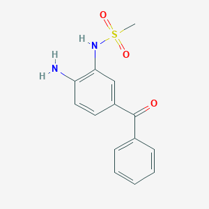 molecular formula C14H14N2O3S B8340116 N-(2-Amino-5-benzoylphenyl)methanesulfonamide CAS No. 89264-46-0