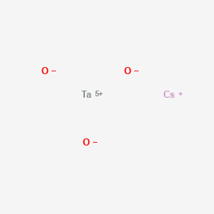 molecular formula CsTaO3<br>CsO3Ta B083404 Cesium tantalum oxide (CsTaO3) CAS No. 12158-56-4
