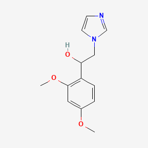 molecular formula C13H16N2O3 B8340507 1-[2-Hydroxy-2-(2,4-dimethoxyphenyl)ethyl]imidazole 