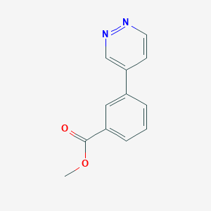 molecular formula C12H10N2O2 B8340542 3-Pyridazin-4-yl-benzoic acid methyl ester 