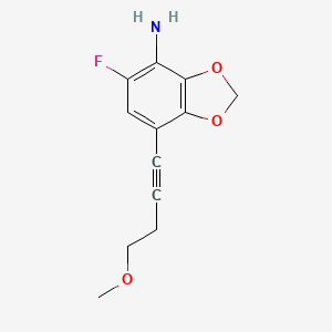 5-Fluoro-7-(4-methoxybut-1-yn-1-yl)-1,3-benzodioxol-4-amine