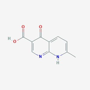 molecular formula C10H8N2O3 B083406 4-Hydroxy-7-methyl-1,8-naphthyridine-3-carboxylic acid CAS No. 13317-11-8