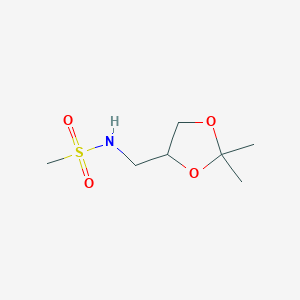 molecular formula C7H15NO4S B8340685 N-((2,2-dimethyl-1,3-dioxolan-4-yl)methyl)methanesulfonamide 