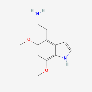 molecular formula C12H16N2O2 B8340749 4-(2'-Aminoethyl)-5,7-dimethoxyindole 