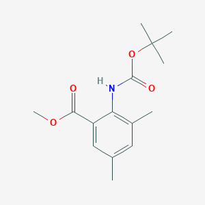 molecular formula C15H21NO4 B8341057 Methyl 2-(tert-butoxycarbonylamino)-3,5-dimethylbenzoate 