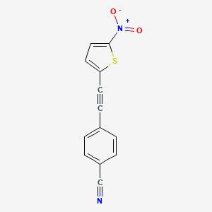 molecular formula C13H6N2O2S B8341535 4-[(5-Nitro-thien-2-yl)ethynyl]benzonitrile 