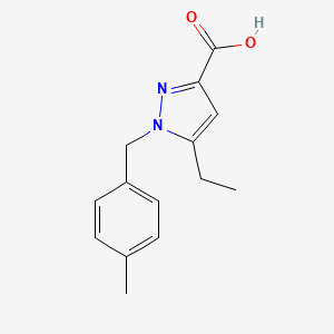 5-Ethyl-1-(4-methylbenzyl)-1H-pyrazole-3-carboxylic acid