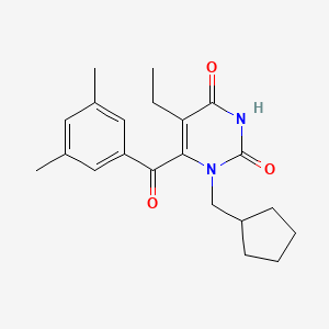 1-(Cyclopentyl)methyl-5-ethyl-6-(3,5-dimethylbenzoyl)-2,4-pyrimidinedione