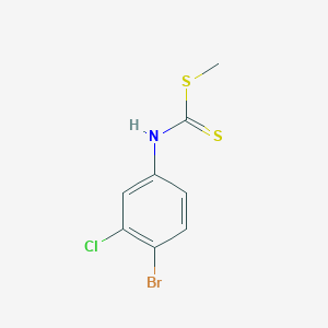 molecular formula C8H7BrClNS2 B083416 Carbanilic acid, 4-bromo-3-chlorodithio-, methyl ester CAS No. 13037-38-2
