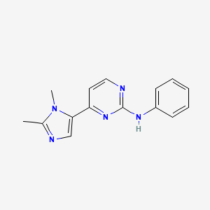 2-Anilino-4-(1,2-dimethylimidazol-5-yl)pyrimidine