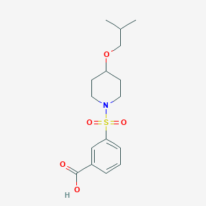 molecular formula C16H23NO5S B8341782 3-(4-Isobutoxy-piperidine-1-sulfonyl)-benzoic acid 
