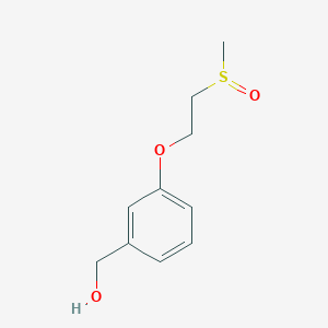 molecular formula C10H14O3S B8341790 [3-(2-Methanesulphinyl-ethoxy)-phenyl]-methanol 