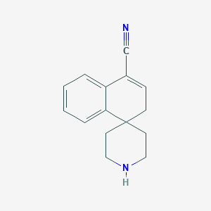 molecular formula C15H16N2 B8341826 2H-spiro[naphthalene-1,4'-piperidine]-4-carbonitrile 