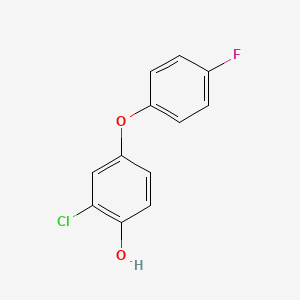 molecular formula C12H8ClFO2 B8341839 2-Chloro-4-(4-fluorophenoxy)phenol 