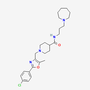 molecular formula C26H37ClN4O2 B8341864 N-(3-(azepan-1-yl)propyl)-1-((2-(4-chlorophenyl)-5-methyloxazol-4-yl)methyl)piperidine-4-carboxamide 