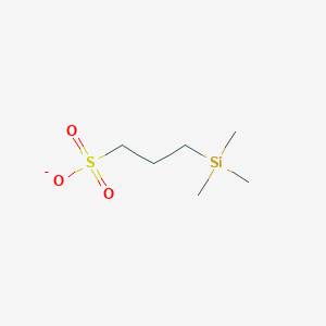 molecular formula C6H15O3SSi- B8342050 3-(Trimethylsilyl)-1-propanesulfonate 