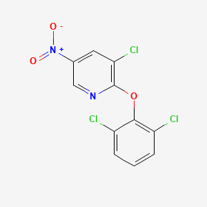 3-Chloro-2-(2,6-dichlorophenoxy)-5nitropyridine
