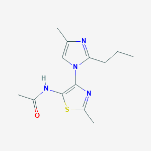 N-(2-methyl-4-(4-methyl-2-propyl-1H-imidazol-1-yl)thiazol-5-yl)acetamide