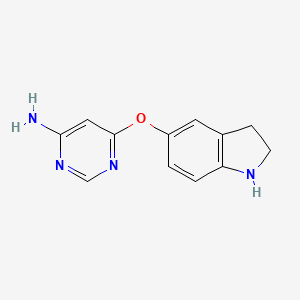 5-(6-amino-pyrimidin-4-yloxy)-2,3-dihydro-1H-indole
