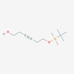 molecular formula C12H24O2Si B8342151 3-Hexyn-1,6-diol mono-t-butyl-dimethylsilyl ether 