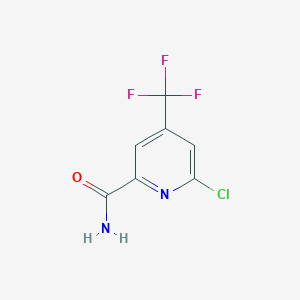molecular formula C7H4ClF3N2O B8342193 6-Chloro-4-trifluoromethylpyridine-2-carboxamide 