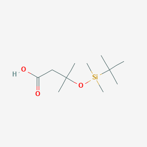molecular formula C11H24O3Si B8342196 3-(tert-Butyldimethylsilyloxy)-3-methylbutyric acid 