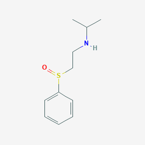 molecular formula C11H17NOS B8342258 N-[2-(phenylsulfinyl)ethyl]-2-propanamine 