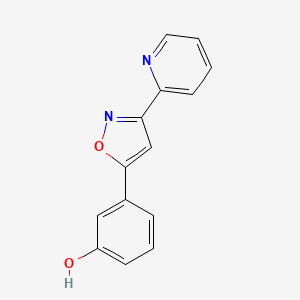 5-[3-Hydroxyphenyl]-3-[pyridin-2-yl]-1,2-oxazole