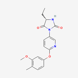 (5S)-5-ethyl-3-(6-{[4-methyl-3-(methyloxy)phenyl]oxy}-3-pyridinyl)-2,4-imidazolidinedione