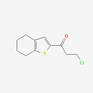 molecular formula C11H13ClOS B8342375 3-Chloro-1-(4,5,6,7-tetrahydrobenzo[b]thiophen-2-yl)propan-1-one 
