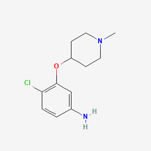 4-Chloro-3-(1-methyl-piperidin-4-yloxy)-phenylamine