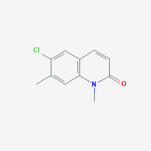 molecular formula C11H10ClNO B8342526 6-Chloro-1,7-dimethylquinolin-2(1H)-one 