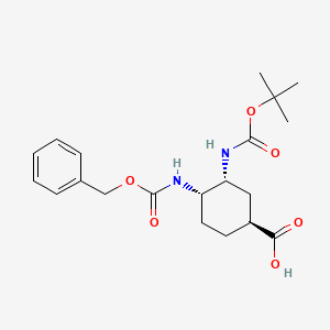 (1S,3R,4S)-4-{[(Benzyloxy)carbonyl]amino}-3-[(tert-butoxycarbonyl)amino]cyclohexane-1-carboxylic acid