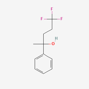 molecular formula C11H13F3O B8342552 5,5,5-Trifluoro-2-phenylpentan-2-ol 