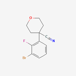 4-(3-Bromo-2-fluorophenyl)oxane-4-carbonitrile