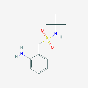 molecular formula C11H18N2O2S B8342596 2-Amino-N-(1,1-dimethylethyl)benzenemethanesulfonamide 