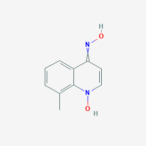 molecular formula C10H10N2O2 B083426 4-(Hydroxyamino)-8-methylquinoline 1-oxide CAS No. 13442-10-9