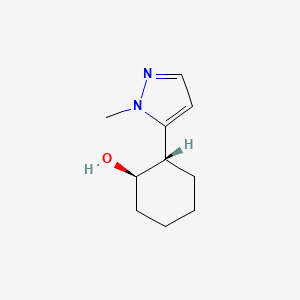 molecular formula C10H16N2O B8342607 Rac-(1r,2s)-2-(1-methyl-1h-pyrazol-5-yl)cyclohexan-1-ol 