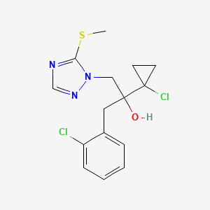 1H-1,2,4-Triazole-1-ethanol, alpha-(1-chlorocyclopropyl)-alpha-((2-chlorophenyl)methyl)-5-(methylthio)-