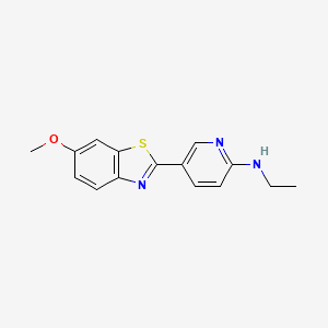 N-ethyl-5-(6-methoxy-1,3-benzothiazol-2-yl)pyridin-2-amine