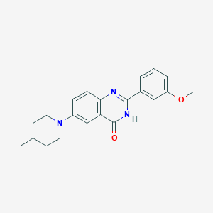 6-(4-Methylpiperidino)-2-(3-methoxyphenyl)quinazoline-4(3H)-one