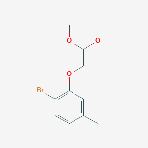 molecular formula C11H15BrO3 B8342797 1-Bromo-2-(2,2-dimethoxy-ethoxy)-4-methyl benzene 