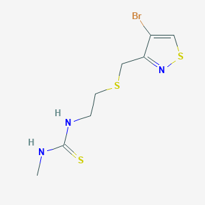 N-(2-{[(4-Bromo-1,2-thiazol-3-yl)methyl]sulfanyl}ethyl)-N'-methylthiourea