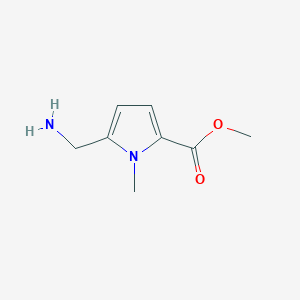 molecular formula C8H12N2O2 B8342831 methyl 5-(aminomethyl)-1-methyl-1H-pyrrole-2-carboxylate 