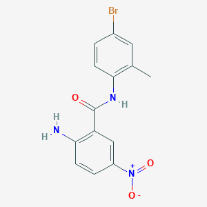 molecular formula C14H12BrN3O3 B8342905 N-(2-amino-5-nitrobenzoyl)-2-methyl-4-bromoaniline 
