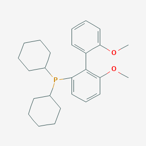 molecular formula C26H35O2P B8343025 dicyclohexyl({2',6-dimethoxy-[1,1'-biphenyl]-2-yl})phosphane 