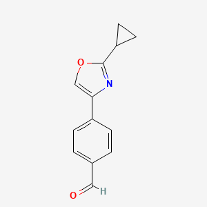 4-(2-Cyclopropyl-1,3-oxazol-4-yl)benzaldehyde