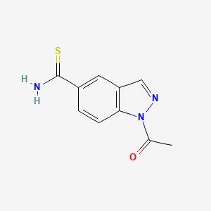 1-acetyl-1H-indazole-5-carbothioic acid amide