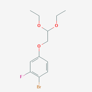 molecular formula C12H16BrFO3 B8343378 1-Bromo-4-(2,2-diethoxyethoxy)-2-fluorobenzene 
